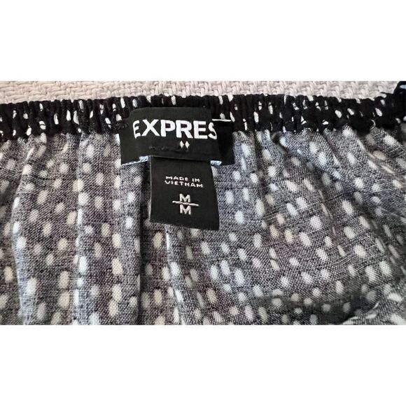 NWT Express Black & White Polka Dot Romper Size Medium -See Detail - Picture 5 of 12
